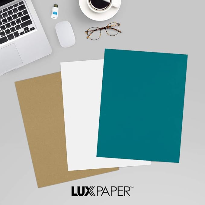 LUXPaper 8.5" x 11" Paper | Letter Size | Teal | 80lb. Text | 1,000 Qty