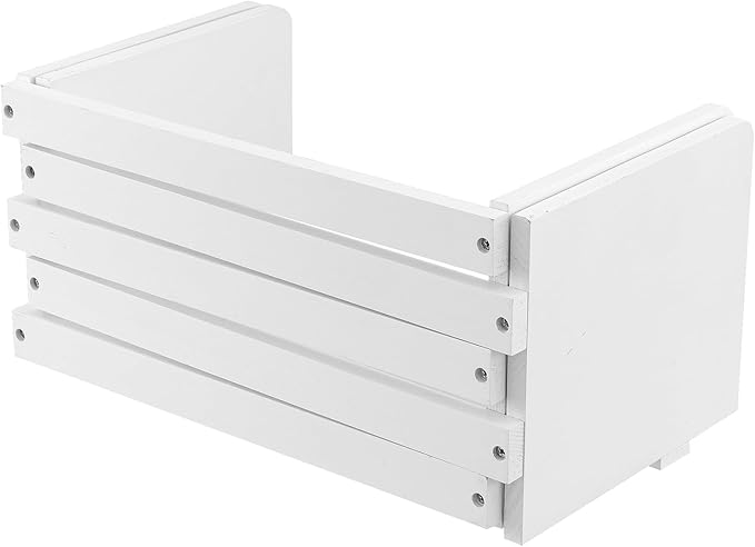 MyGift White Wood Desktop Bookshelf Organizer, Expandable Adjustable Display Shelf Book Rack