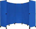 Versare MP10 Portable Folding Wall Partition | Economical 5 Panel Design | Portable Room Divider On Wheels | Adjustable, Freestanding Setup | Multiple Widths