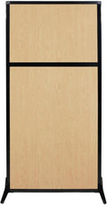 Versare Workstation Partition | Portable Wall Divider | Modern Office Cubicle | Free Standing Privacy Screen | Flexible Work Space | 33" x 70" Natural Maple Wood Grain Panels No Window