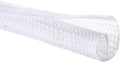 QCSIW 25ft 1 Inch White Cable Sleeve – Split Wire Loom Tubing Cord Protector – Flame Retardant Polyester Cable Cover for Desk, TV, PC Setup – Protects Cords from Pets & Organizes Wires