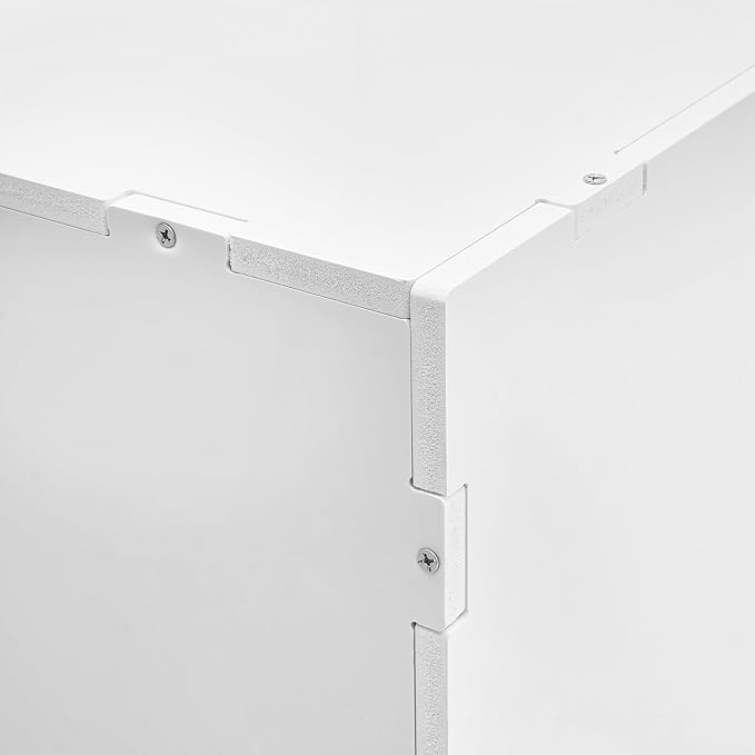 SNWJIAYIN 2Pcs 10 Slot Paper Storage Cabinets, Desktop File Organizer with Adjustable Shelves, Vertical Literature Sorter for Office Home Classroom (White)