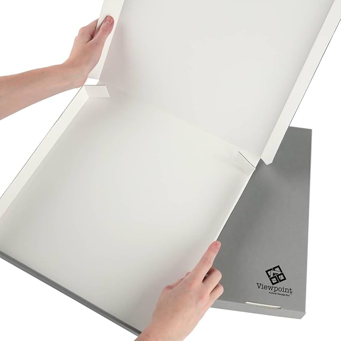 Jerry's Artarama Viewpoint Archival Storage Box (8.5x11) - Preserve Your Art, Easy to Assemble, Perfect for Photos, Artwork, Prints, and Record Storage