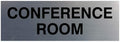 Signs ByLITA Basic Conference Room Sign (Brushed Silver) - Small