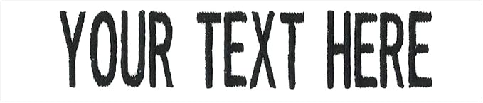 Custom Uniform Name Tapes Solid Colors. White Fabric, 4 Inch Hook Fastener (Uniform Ready Fastener)