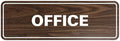 Signs ByLITA Standard Office Sign - Professional Business Signage - Easy to Install (Walnut) - Medium 1 Pack