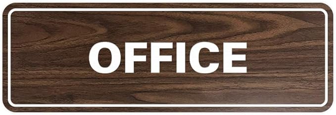 Signs ByLITA Standard Office Sign - Professional Business Signage - Easy to Install (Walnut) - Large 1 Pack