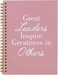 OXW Pink Meeting Notebooks for Work, Leadership Gifts Office Work Notebook Journal for Writing Note Taking, Thank You Gifts for Women Men Leader Boss Mentor Principal Manager, 5.5"x8.3"