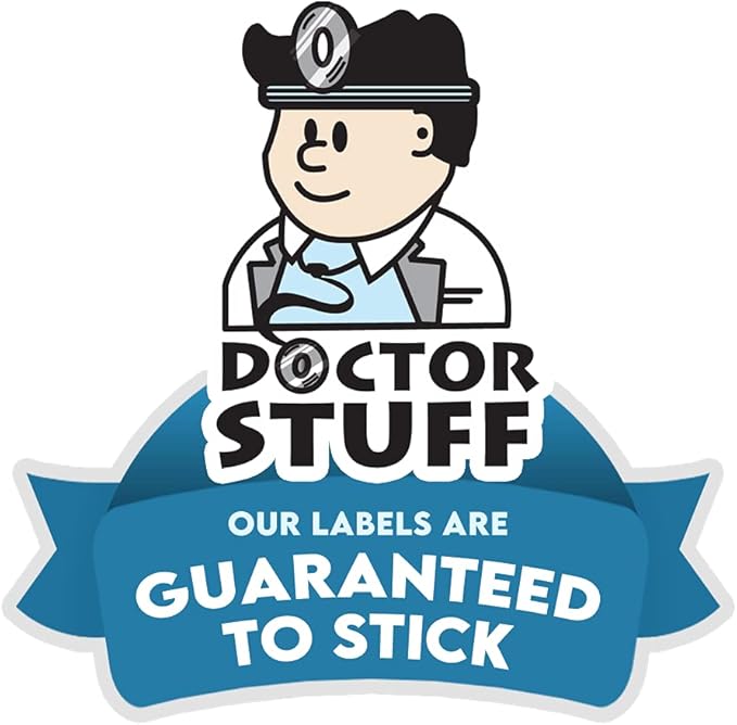 2025 Year Stickers, Doctor Stuff 2025 Chart Stickers, Gray/Black Color Coded, POS Style, USA Made Year Labels for End Tab File Folders, 500/Roll, 1 Roll, 3/4" x 1-1/2"