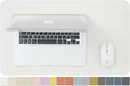 Leather Desk Mat - Small Non-Slip PU Desk Pad for Office and Home - Desk Organization and Accessories - Ideal for Large Mouse Pad and Small Desk Mats on Top of Desks (White,23.6"x 13.8")
