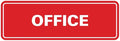 Signs ByLITA Standard Office Sign - Professional Business Signage - Easy to Install (Red) - Large 1 Pack