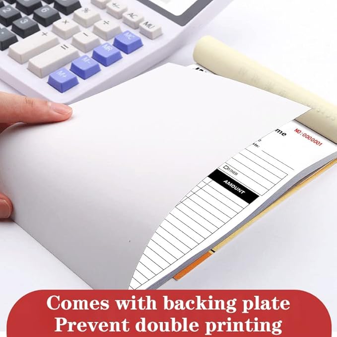 Personalized Invoice Book Custom 2 Part/3 Part Receipt Book Quote Estimate Order Forms Carbonless Form with Your Company Name Logo Address,2-10 Books (Style 17)
