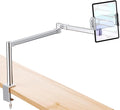elitehood 28-inch Long Arm iPad Mount for Desk, Adjustable Tablet Desk Mount with Clamp, Sliver Aluminum Tablet Holder Compatible with iPad Pro 13/12.9/11, Air Mini, 4.7-13 inch Tablets & Cell Phones