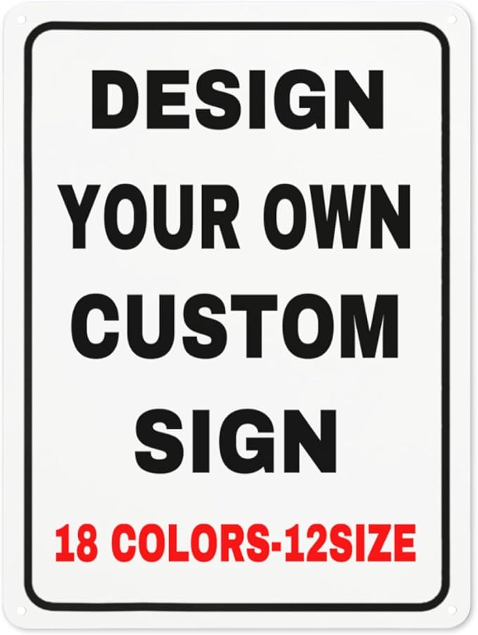 Custom Metal Personalized Signs With Photo Text Logo - Wall Decorative House Signs For Business & Home