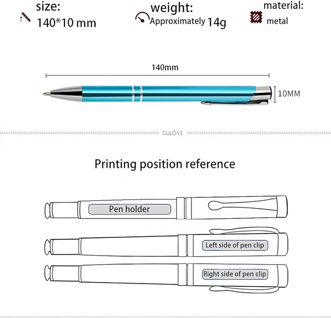 Yucold Customized ballpoint pens in bulk, personalized ballpoint pens with free engraving, for use in companies, enterprises, graduation anniversaries (Silver,13)