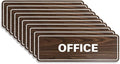Signs ByLITA Standard Office Sign - Professional Business Signage - Easy to Install (Walnut) - Small 10 Pack