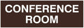 Signs ByLITA Basic Conference Room Sign (Dark Brown) - Large