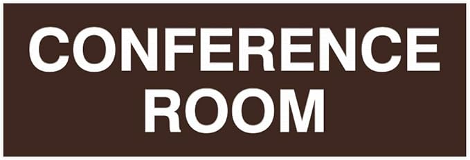 Signs ByLITA Basic Conference Room Sign (Dark Brown) - Small