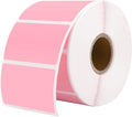 MUNBYN 2.25"x1.25" Thermal Sticker Labels, Pink Self-Adhesive Barcode Label Paper for Direct Thermal Printer and Business, Multi-Purpose Rectangle Address Shipping Mailing Stickers,1000 Sheets/Roll
