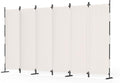 Kecreque 6 Panel Room Divider,6ft Folding Screen Portable Wall Partition Room Divider with 4 Metal Feet,Privacy Screen Indoor Doubles as a Cubicle Wall,Suitable for Bedroom Dressing Room Office
