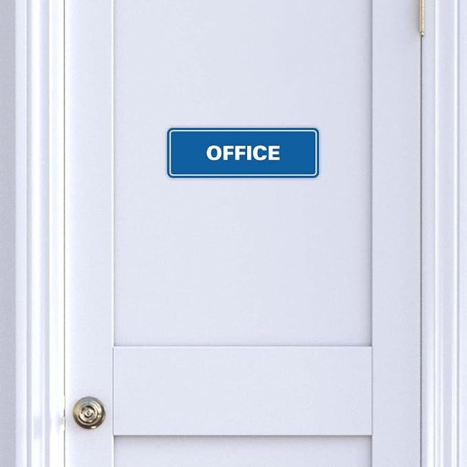 Signs ByLITA Standard Office Sign - Professional Business Signage - Easy to Install (White) - Medium 1 Pack