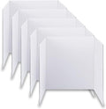 LonlyEagle Trifold Poster Board, 24" x 16", 5-Pack, White Corrugated Project Boards for Science Fairs, School Projects, Event Displays, and Business Presentations