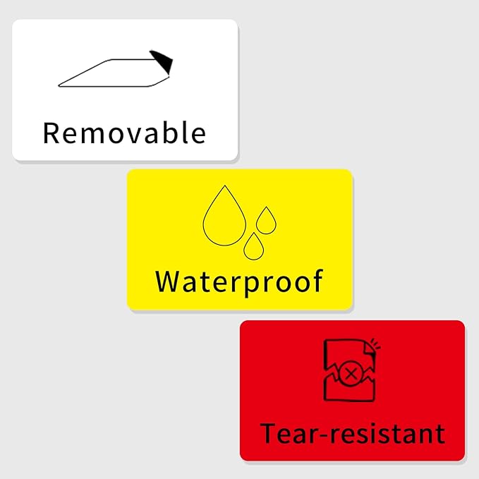 3×5 Inch White Removable Thermal Labels,Waterproof Thermal Label,240 Sheets per Roll with Perforated Lines
