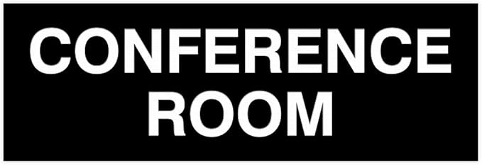 Signs ByLITA Basic Conference Room Sign (Black) - Large