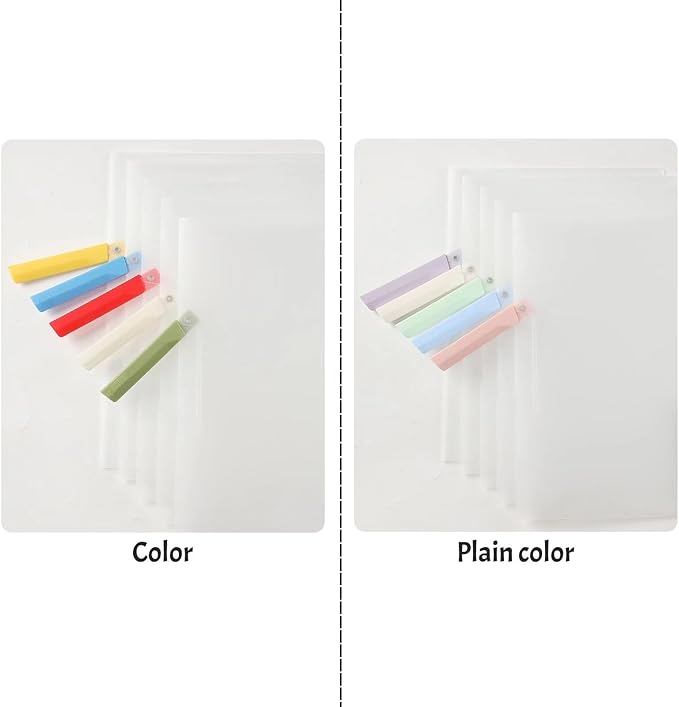 INDKOPVA Plastic Report Covers with Swing Clip, 20Pcs File Folders Letter A4 Sheet Size, Clear Front Report Covers for Documents Presentation Resume Office School Home Organizer Binder (Color, 20PCS）
