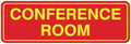 Standard Conference Room Sign - Red/Yellow - Large 5 Pack