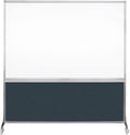 DivideWrite Mobile Whiteboard | Double Sided Dry Erase Board | Portable Office Cubicle Partition | Display for Classrooms, Conference Rooms, Meeting Areas and More | Blue Spruce 6' Wide x 6' Tall