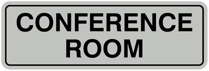 Standard Conference Room Sign - Lt Gray - Large 2 Pack