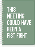 XQLZY This Meeting Could Have Been A Fist Fight Green Spiral Notebook, Funny Corporate Humor Notepad, Office Sarcastic Humor Gifts for Men Women Coworker BFF Friend, Coworker Christmas Gifts