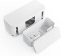 Power Strip Cover Box - Hide Power Strip for TVs and Computers, Electrically Safe Cord Organizer Box, Cord Box Crafted from Durable ABS Material (2pack,White)