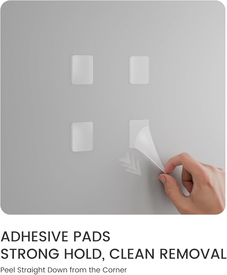 Fluxynara Large Felt Bulletin Board 36" x 24" Cork Board Alternative-6 Pack with 40 Safe Removable Adhesive Tabs, Cork Boards for Walls Cork Board for Home Office Classroom Pin Board - Black
