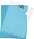 JAM PAPER Plastic Sleeves - Letter Sized - 9 x 11 1/2 - Blue Project Pockets - 12 Page Protectors/Pack