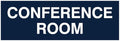 Signs ByLITA Basic Conference Room Sign (Navy Blue/White) - Large
