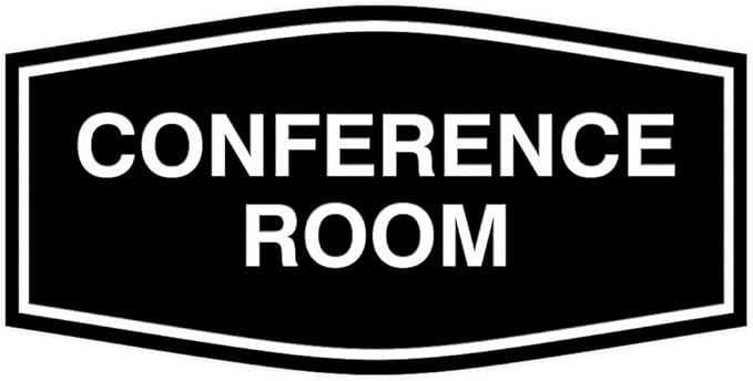 Fancy Conference Room Sign (Black) - Small
