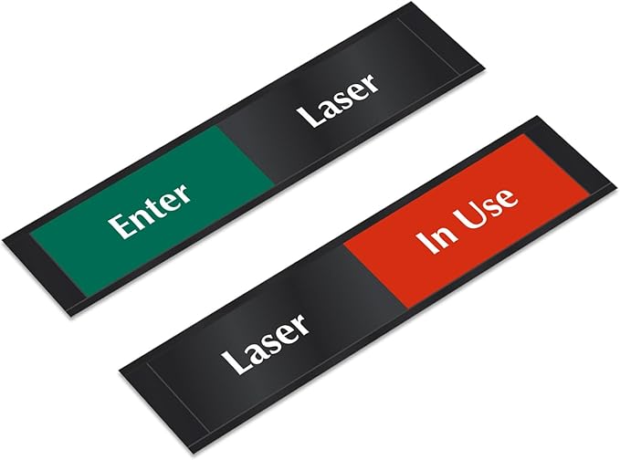 SmartSign Laser - Enter/In Use Slider Sign, 2.25" x 10", 60 mil Plastic Plate in Aluminum Frame with Foam Adhesive Backing, Privacy Slide Door Indicator, Red/Green on Black, Made in USA
