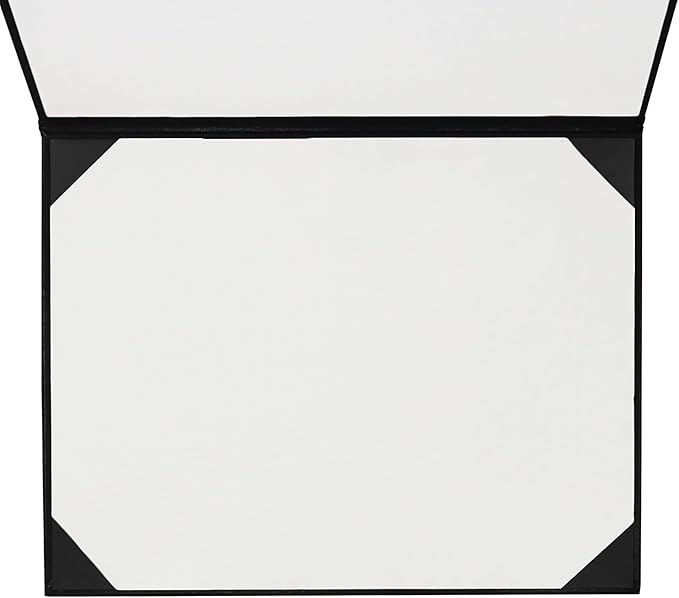 GraduationMall 8.5"x11" Smooth Padded Diploma Cover Certificate Holder Black,2-Packs