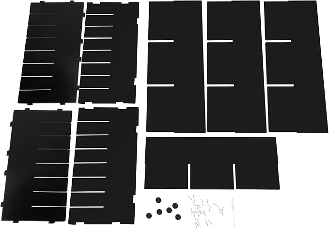 24 Slots Mail Sorters for Office, Desktop Literature Organizer with Removable Shelves, PVC Mail Center Paper Storage Cabinet for Files Magazines Documents, 9 * 2.6in Each Slot (24 Slots - Black)