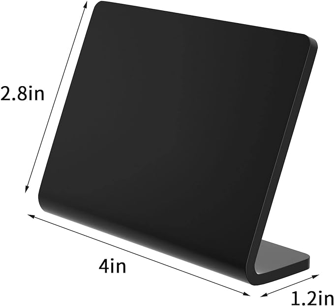 10 Pack Acrylic Mini Chalkboard Signs for Food, AITEE Black Mini Tabletop Chalkboard Signs, Small Buffet Chalkboards Signs for Weddings, Birthday Parties, Message Board Signs, Buffet,Bakery and Retail