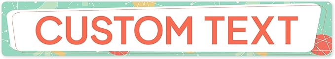 Custom Sign, Custom Street Sign, 11 Font Colors, 13 Font Styles, 4 Hole Options, 22 Sizes, 6x36 Inches, Rust Free DiBound, Fade Resistant, Made in USA by My Sign Center (Mid-Century Modern 2)