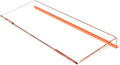 BEEGO Ergonomic Computer Keyboard Stand - Clear Acrylic Keyboard Riser Tilted Keyboard Holder Keyboard Tray with Orange Non-Slip Strip for Easy Typing at Home School Office Desk Accessories