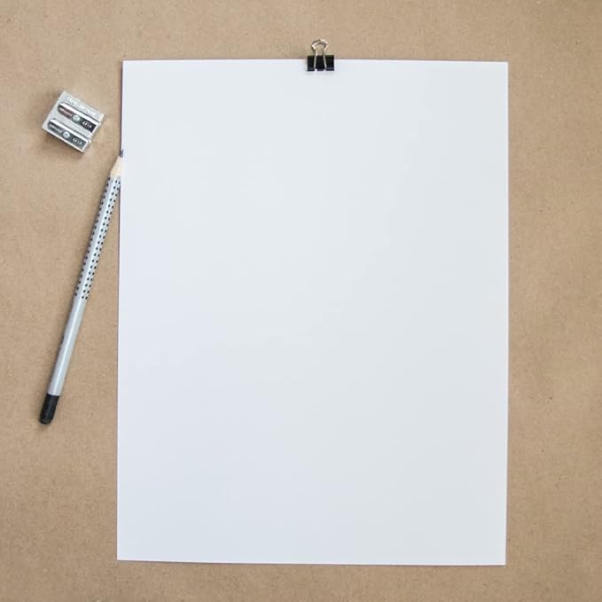 Reskid White Cardstock Thick Paper - Blank Heavy Weight 110 lb Cover Card Stock - 100 Pack (2x3.5, Inches)