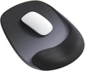 ErgoEase Ergonomic Mouse Pad with Gel Wrist Support - Premium Lycra Fabric, Non-Slip, Ideal for Laptop & Desktop, Office & Gaming，Desk Accessories (02Onxy Black)