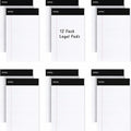 Emraw White Jr. Perforated Edge Legal Ruled Universal 50 Sheets Letter Writing Pad- 50 Ct. 5" x 8" inch (Pack of 12)