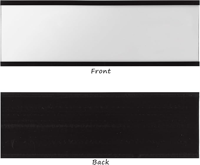 Realth C Channel Magnetic Label Holders 2'' x 3'' 50 Pack, Magnetic File Cabinet Labels with Paper Inserts and Clear Plastic Protectors, Magnetic Card Holders for Metal Racks, Shelf, Locker, Tool Box