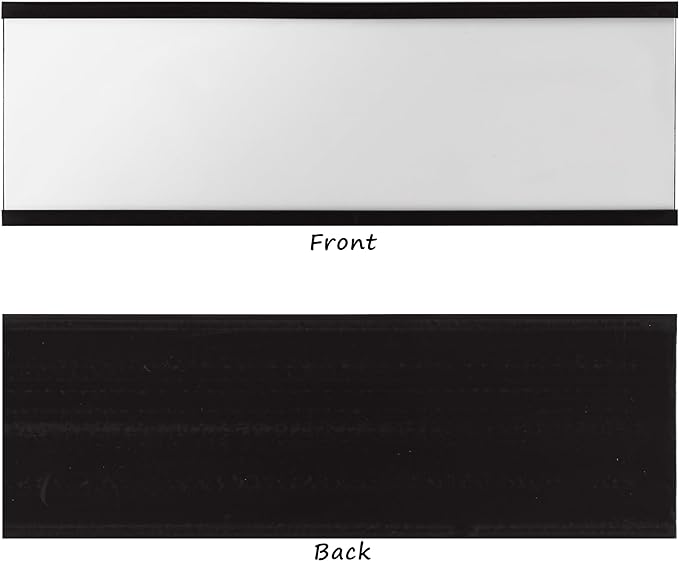 Realth C Channel Magnetic Label Holders 10 Pack 2' x 4'' with Paper Inserts and Clear Plastic Protectors, Magnetic Data Card Holders File Cabinet Labels for Metal Racks and Shelves