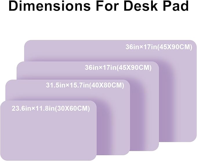 PU Leather Desk Pad Protector Gaming Mouse Pad Non Slip Desk Mat for Keyboard and Mouse Waterproof Desk Writing Pad for Office and Home Desk Accessories(Purple, 31.5 * 15.7)